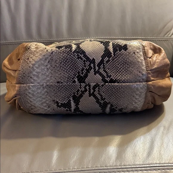 Cynthia Rowley Tan Leather Snake Women's Bag - Picture 4 of 6